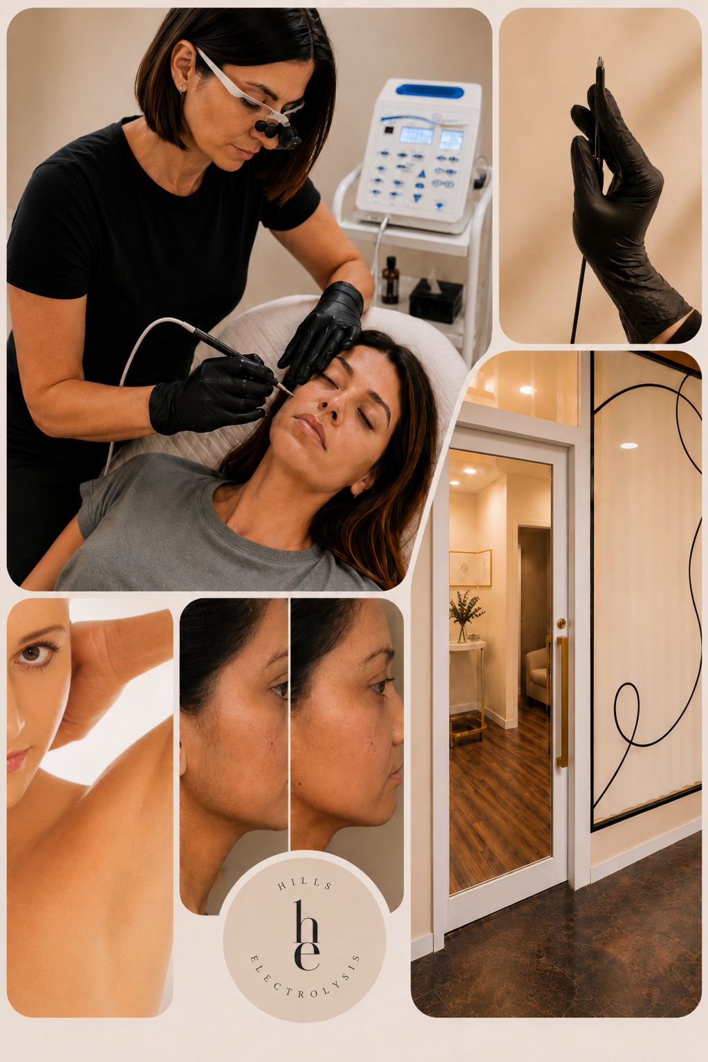 Vivian performing electrolysis treatment at Hills Electrolysis Baulkham Hills